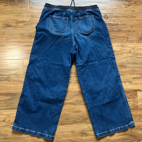 Lane Bryant High Rise Wide Leg Drawstring Pants 16 - Picture 3 of 4